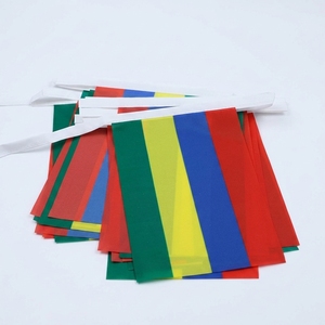 Drapeau AZ <span class=keywords><strong>Maurice</strong></span>, guirlande de 6 m avec 20 drapeaux, polyester léger, rectangulaire 21x15 cm, pour réunions de famille/fêtes - Product Image 1