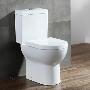 Wc cerâmica de banheiro, armadilha para banheiro, armário de água, commodo de vaso sanitário, lavagem sem aro, duas peças