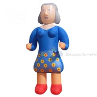 Publicidad Abraham modelo inflable dibujos animados personalizado personaje inflable Abraham inflable anciano para evento