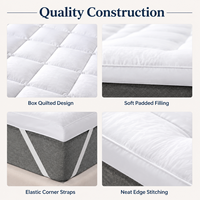 Surmatelas matelassé personnalisé LILIANNA, surmatelas rembourré doux avec sangles élastiques pour la vente en gros