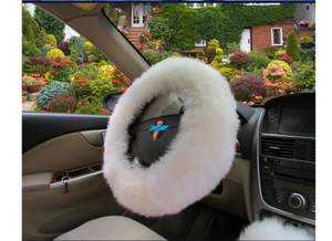 Couverture de <span class=keywords><strong>volant</strong></span> de voiture en fausse fourrure de mouton moelleux de style sport de 15 pouces Design élégant pour VW pour l'<span class=keywords><strong>hiver</strong></span> - Product Image 5