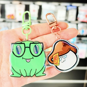 Factory Low Price Custom Cartoon Anime Key Chain Transparent Charm Acrylic Epoxy Keychain Custom Logo