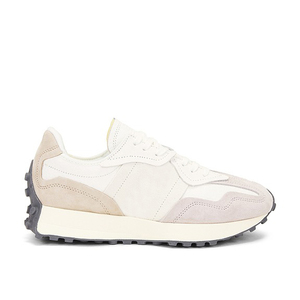 Zapatillas Retro Beige Blanco con Paneles Mixtos, con Cordones y Suela Resistente para Uso Diario Informal - Product Image 1