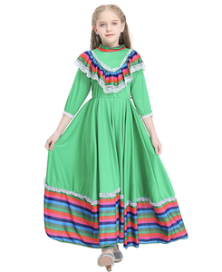 Vestido Tradicional Mexicano para Niñas Pequeñas, Carnaval del Cinco de Mayo, Fiesta de Cumpleaños, Traje Folclórico Mexicano TRAD-003 - Product Image 6