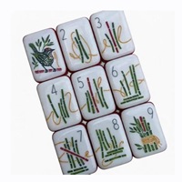 Nouveau thème montgolfière orange à 7 couches, accompagné de tuiles de Mahjong américaines à thème pour célébrer les divertissements des fêtes
