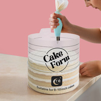 Moule à crème rond de 4, 5, 6, 8, 10 pouces pour mousse au chocolat, moule en plastique flexible et écologique pour la pâtisserie DIY, idéal pour les fêtes et les boulangeries
