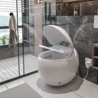 Toilette intelligente moderne, installation facile, gain de place, toilette intelligente de petite taille en forme d'œuf pour les projets de rénovation de la maison