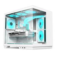 OEM Soeyi Blanco Gabinete Gamer Boitier Case Pc Da Gaming Ventas al por mayor Mid-Tower Atx Gaming Cpu Computer Case con pantalla Lcd