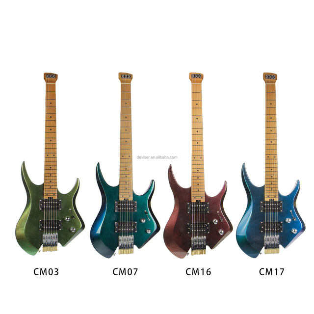 Wholesale Stringed Instruments Deviser Guitar Factory Headless Electric Guitar for OEM
