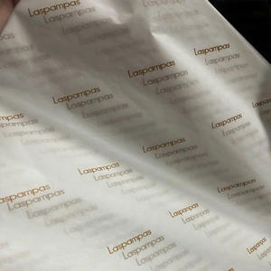 부티크 브랜드 포장 및 럭셔리 선물 랩을 위한 맞춤형 로고 고급 메탈릭 골드 꽃 포장지 티슈 페이퍼 - Product Image 1