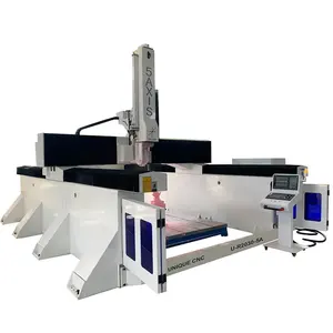 5 eksenli cnc router 3d otomatik ahşap oyma makinesi atc büyük 5 cnc eksenli freze makinesi metal