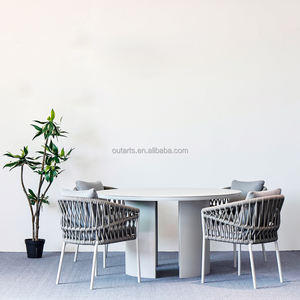 Meubles de jardin en aluminium Kingmake, vente en gros de chaises en aluminium avec corde, meubles de jardin de luxe, 6 pièces. - Product Image 3