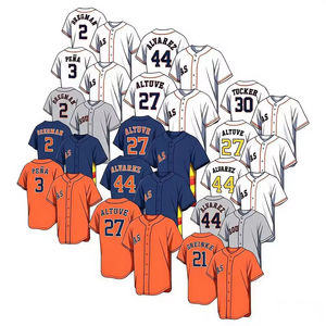 TOP Hochwertige Genähte Baseball-Trikots für Herren mit Jeremy Pena 3 Alex Bregman <span class=keywords><strong>2</strong></span> Yordan Alvarez 44 Jose Altuve 27 - Product Image 1
