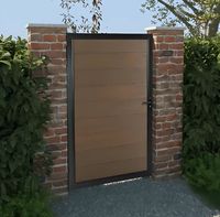 Système de clôture de sécurité en composite bois-plastique sur mesure, installation facile, lames horizontales, résistant aux UV, écologique, 6 pieds