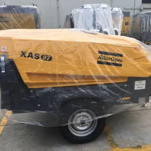 Harga Kompresor Udara Atlas Copco Sekrup Portabel Pcp Model Kompresor Udara XAS97 dengan Topi Keras: 7 Bar Deutz Mesin Diesel Cina