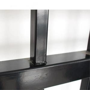 Clôture de jardin en acier noir thermolaqué robuste, tube carré, panneau de clôture métallique ornemental à sommet plat, clôture de sécurité à sommet affleurant - Product Image 5