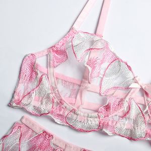 Sujetador y bragas de encaje para <span class=keywords><strong>chicas</strong></span>, lencería Sexy para adolescentes, con foto caliente, a precio de fábrica - Product Image 3