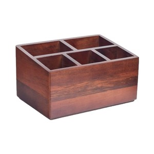 Boîte de rangement en bois pour couverts de cuisine, compartimentée pour cuillères, baguettes, couteaux et fourchettes, multi-usages - Product Image 5