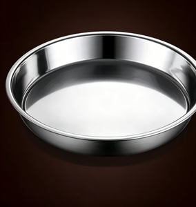 Bandeja Redonda para Hornear de Acero Inoxidable de Grado Alimenticio, Bandeja Metálica Resistente con Superficie de Espejo para Hornear Pasteles y Pizzas - Product Image 6