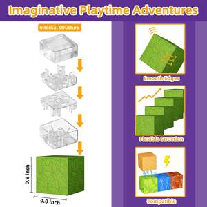 150 pièces de blocs de construction magnétiques, jouets sensoriels pour les garçons et les filles de plus de <span class=keywords><strong>3</strong></span> <span class=keywords><strong>ans</strong></span>, cadeaux de Pâques, cadeaux d'anniversaire, jeux de plein air pour enfants - Product Image 5