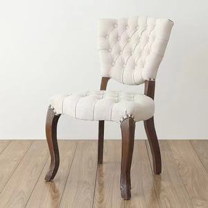 Vente en gros de chaises de salon vintage en bois PU avec dossier en cuir louis pour Restaurant d'hôtel - Product Image 5