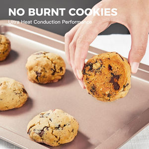 ชุดถาดอบบิสกิตเคลือบซิลิโคนกันติด ปราศจากสาร PFOA, PFOS และ BPA ผลิตจากเหล็กกล้าคาร์บอน 0.7 มม. สำหรับใช้ในครัวเรือน - Product Image 4