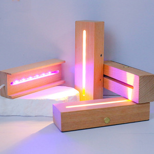 USB Mini LED Đèn với điều khiển cảm ứng thiết kế hiện đại cao su gỗ hình bầu dục cơ sở với ABS cho hiển thị nhà acrylic tinh thể giấy trọng lượng - Product Image 6