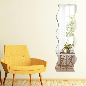 Factory - Priced Wholesale <b>Mirror</b> Glass for DIY Market: Modern S - Shape Wave Wall - Mounting Glass <b>Mirrors</b> for Dining Room - Product Image 5