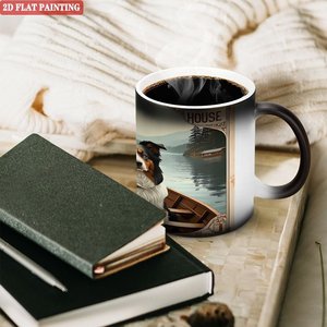 Mug personnalisé avec impression photo, noir givré, 11 oz, céramique, tasse magique changeant de couleur à la chaleur - Product Image 3