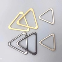 Boucle triangulaire multicolore en alliage de zinc, ajusteur de sangle métallique, accessoires de quincaillerie pour vêtements et sacs
