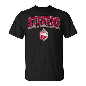 Camiseta Stevens Institute Of Technology University, negra, manga corta, cuello redondo, unisex, para adultos - Product Image 2