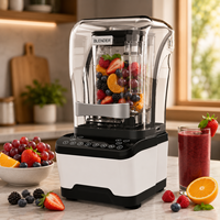 Mixeur Commercial Robuste 2200W 5+ Vitesses Puissant Silencieux pour Smoothies et Glace Pilée Anti-fuite pour Restaurant