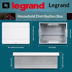 Caja de Distribución Eléctrica <span class=keywords><strong>Legrand</strong></span> de Alta Corriente para Interiores, Empotrada, de 8/12/16/24/32/40 Circuitos, Blanca Transparente, para Uso Doméstico - Product Image 5