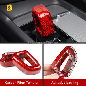Es Dry – pommeau de levier de vitesse automatique en Fiber de carbone véritable, accessoire de garniture intérieure de voiture pour <span class=keywords><strong>Volvo</strong></span>, XC60, S90, S60, S90, C40, XC90, <span class=keywords><strong>V90</strong></span> - Product Image 6