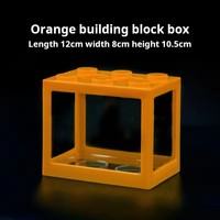 Mini aquarium circulaire en plastique transparent avec éclairage LED USB pour poissons Betta et décoration de bureau