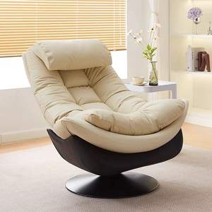 Noordse Licht Luxe Relaxfauteuil Enkelzit Sofa Stoel Siliconenhoes Spons Zijde Katoen Vulling Woonkamer Balkon Draaibaar 2025 - Product Image 6