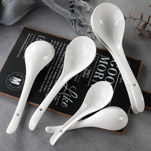 <span class=keywords><strong>Cuillère</strong></span> <span class=keywords><strong>à</strong></span> soupe/thé <span class=keywords><strong>en</strong></span> céramique/<span class=keywords><strong>porcelaine</strong></span> blanche de style chinois, 3 tailles (<span class=keywords><strong>petite</strong></span>, grande), avec crochet - Product Image 5
