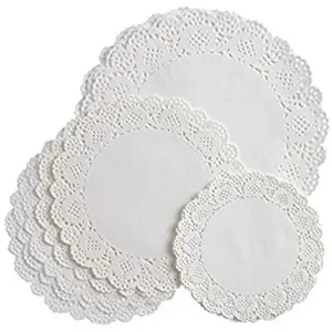 Cake Tools 12 inch red paper doilies for Fired Fish Chips Custom Size Lace Paper Doily Food Placemats Cake Mats