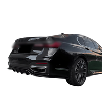 Diffuseur de pare-chocs arrière ABS noir brillant, style 3 pièces, pour BMW Série 7 G11 G12 2019-2022