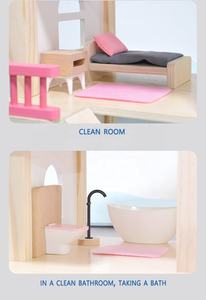 ของเล่<span class=keywords><strong>น</strong></span>ไม้ขายดี <span class=keywords><strong>บ้าน</strong></span>ตุ๊กตาเด็กผู้หญิง สไตล์น<span class=keywords><strong>อร</strong></span><span class=keywords><strong>์ดิก</strong></span> สีชมพู สองชั้<span class=keywords><strong>น</strong></span> พร้อมสไลเด<span class=keywords><strong>อร</strong></span>์ - Product Image 4