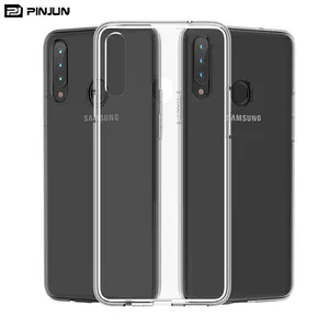 三星 Galaxy A20s 案例防震月毫米耐用橡胶透明后盖 TPU 护甲手机套