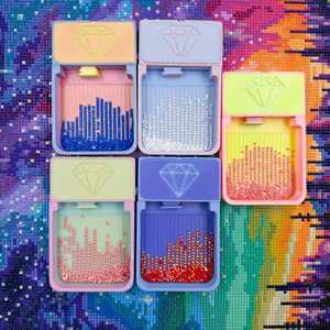 Nouveau plateau d'art diamanté à dégradé <span class=keywords><strong>de</strong></span> couleurs pour impression 3D avec couvercle, boîte <span class=keywords><strong>de</strong></span> rangement pour <span class=keywords><strong>peinture</strong></span> diamant, accessoires d'outils d'artisanat DIY - Product Image 2