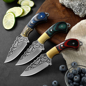 Cuchillos hechos a mano de acero inoxidable con diseño tallado grueso <span class=keywords><strong>para</strong></span> acampar al aire libre, cortar <span class=keywords><strong>carne</strong></span>, <span class=keywords><strong>comer</strong></span>, <span class=keywords><strong>cuchillo</strong></span> de mano conveniente - Product Image 5