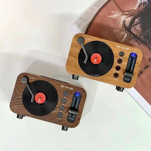 <span class=keywords><strong>Radio</strong></span> FM recargable con diseño de reproductor de vinilo vintage al por mayor con altavoz BT - Product Image 4