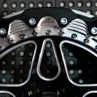 Jantes en alliage forgé AX 18x5 18x12 Beadlock Noir brillant usiné Drag Racing 3 pièces pour Corvette C7 Z06 2015 Jantes personnalisées