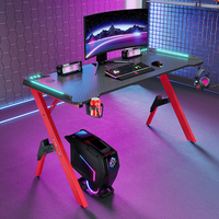 Table de jeu en métal Yz Commercial Furniture, lampe de bureau pour salle de jeu, bureau de jeu large avec coin, vente en gros