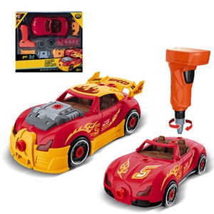 Jouet éducatif pour enfants, modèle de voiture en bois écologique à assembler et démonter soi-même, avec vis et écrous à sertir manuellement - Product Image 4