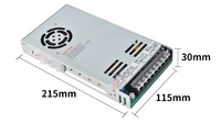 Alimentation 12V 24VDC 600W SMPS AC/DC 24V 25A à découpage avec refroidissement par ventilateur, bornes à vis, industrielle CE