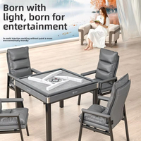 Table de Mahjong Américain Whirlwind, Machine Automatique Pliante en Métal pour 4 Joueurs, Portable avec Porte-Gobelets et Tiroirs, Ensemble de Jeu de Poker