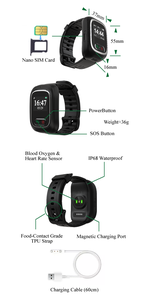 Reloj Inteligente con GPS para Personas Mayores, con Tarjeta SIM, SOS, Resistente al Agua IP68, Antipérdida, Rastreador GPS Ilimitado en Tiempo Real, Control Remoto <span class=keywords><strong>y</strong></span> Respuesta a <span class=keywords><strong>Llamadas</strong></span> - Product Image 2